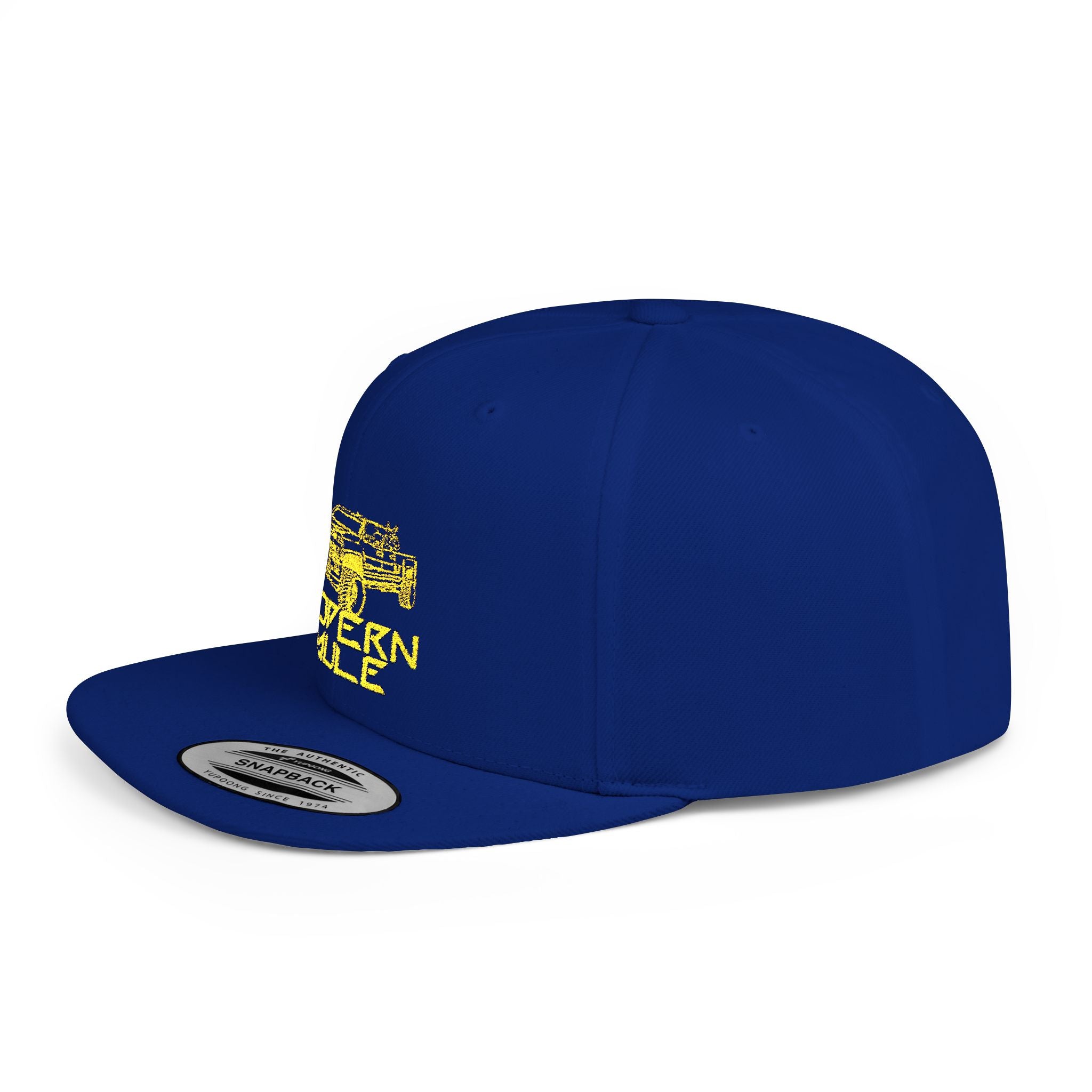 Modern Mule Diesel Truck Lime Green Logo Flat Bill Snapback