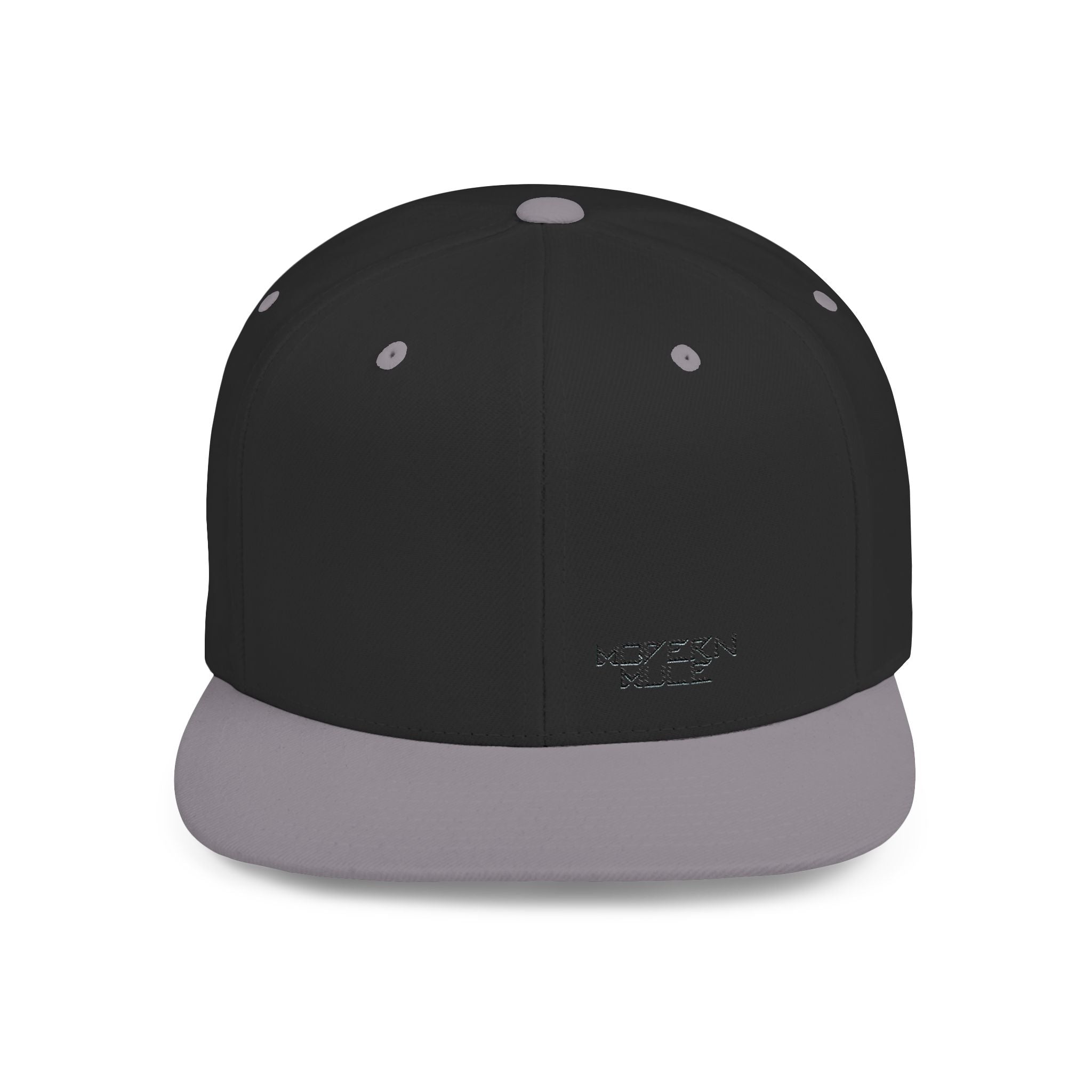 Modern Mule Flat Bill Snapback Hat — Minimal Embroidered Streetwear Cap