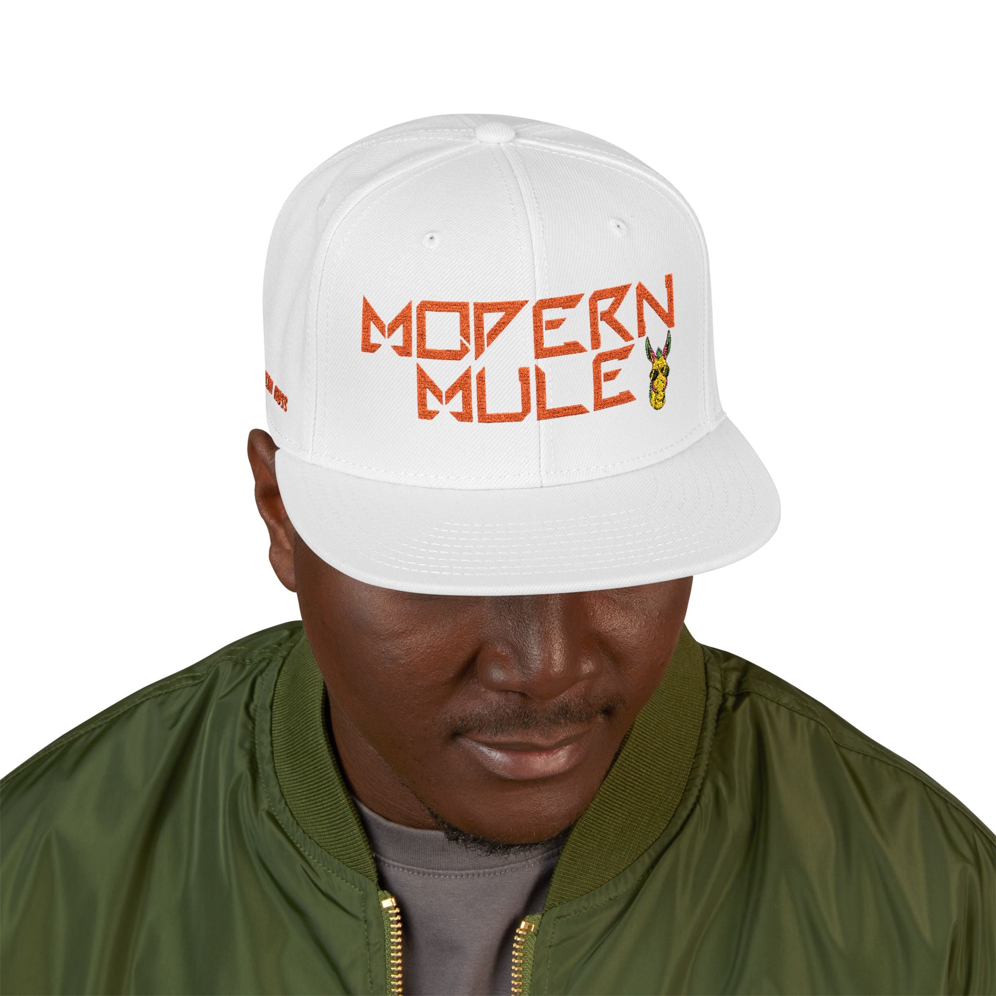 Snapback Hat — "Modern Mule Haulin' Auss" Embroidered Diesel Truck Design