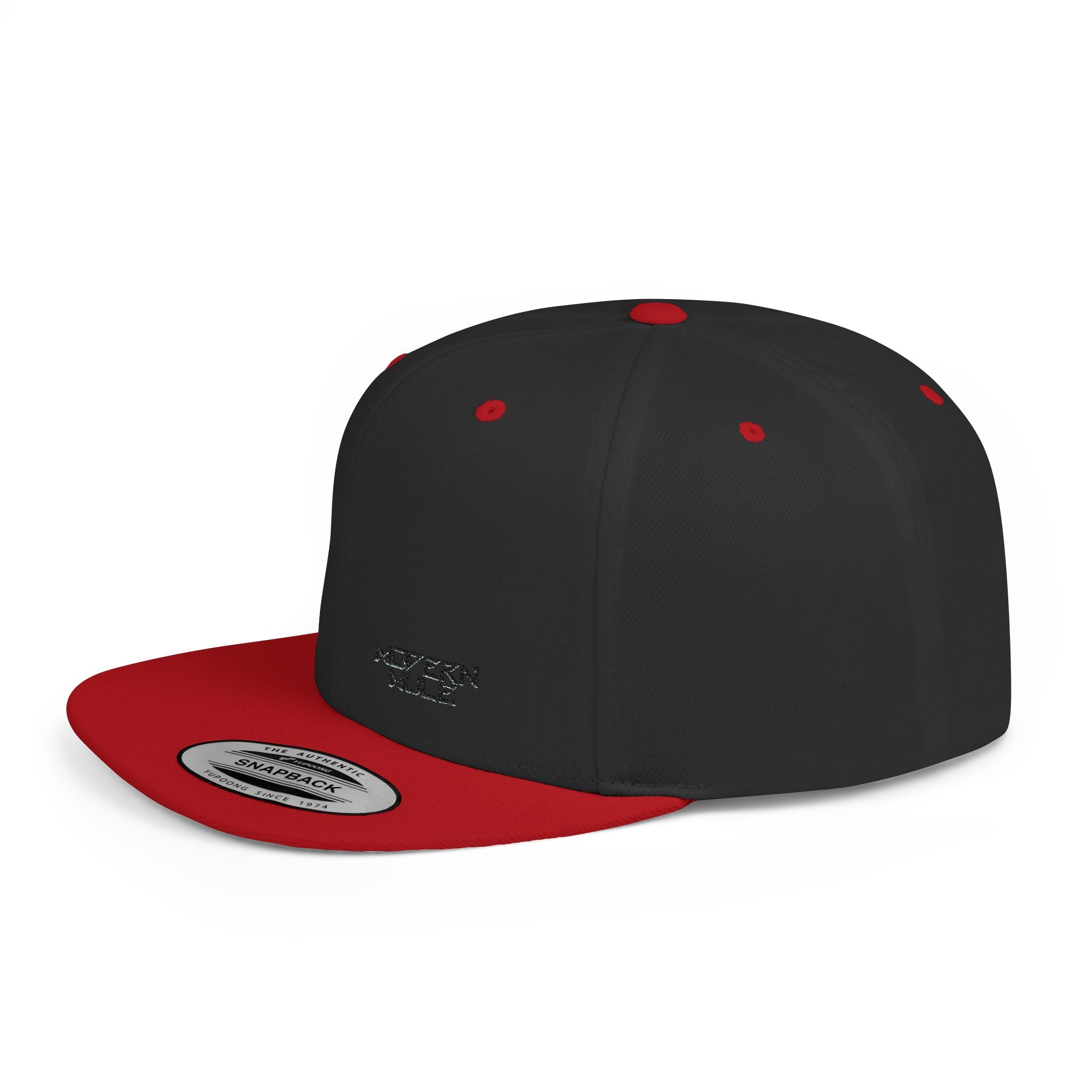 Modern Mule Flat Bill Snapback Hat — Minimal Embroidered Streetwear Cap