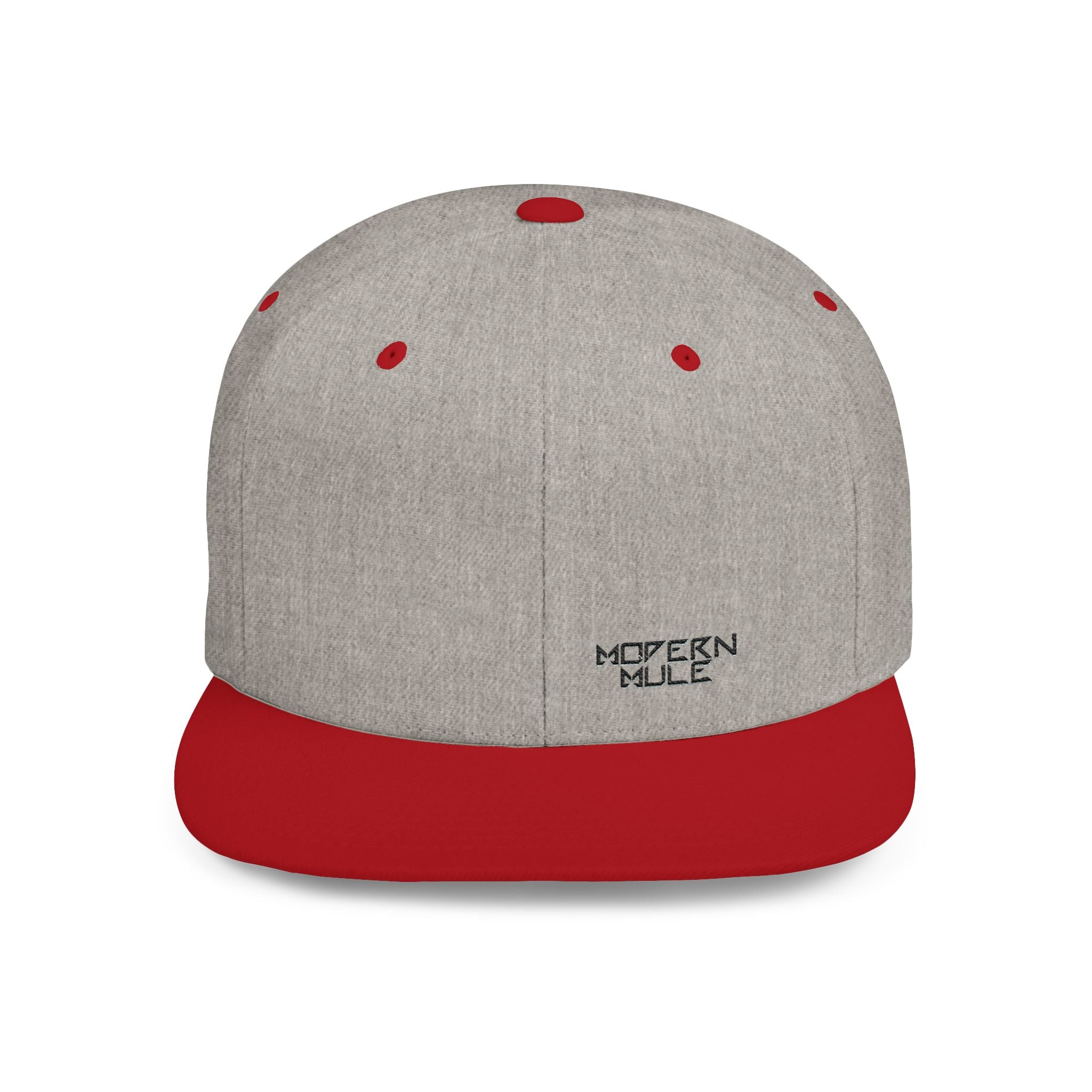 Modern Mule Flat Bill Snapback Hat — Minimal Embroidered Streetwear Cap