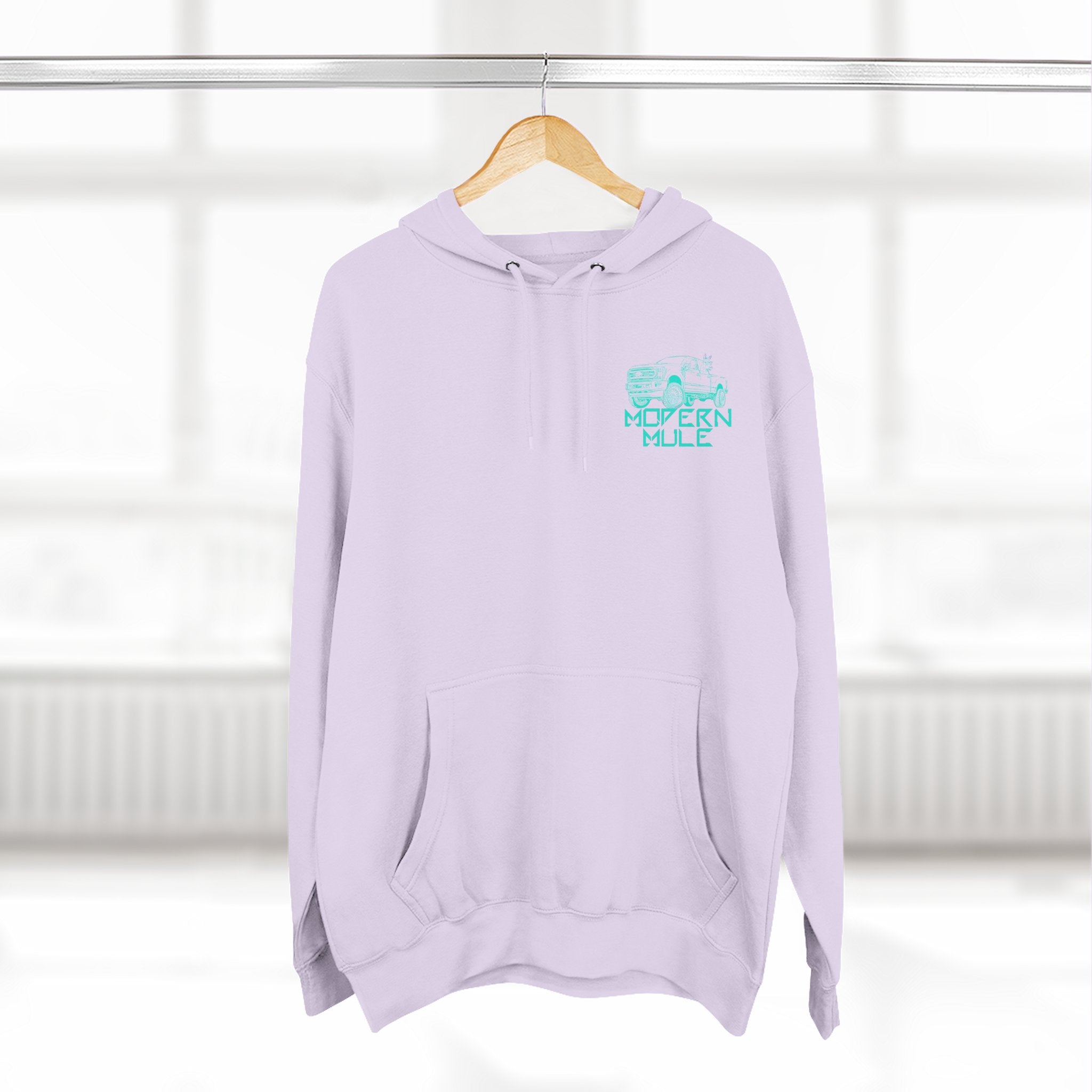 Modern Mule Logo Hoodie — Minimal Graphic Fleece Pullover