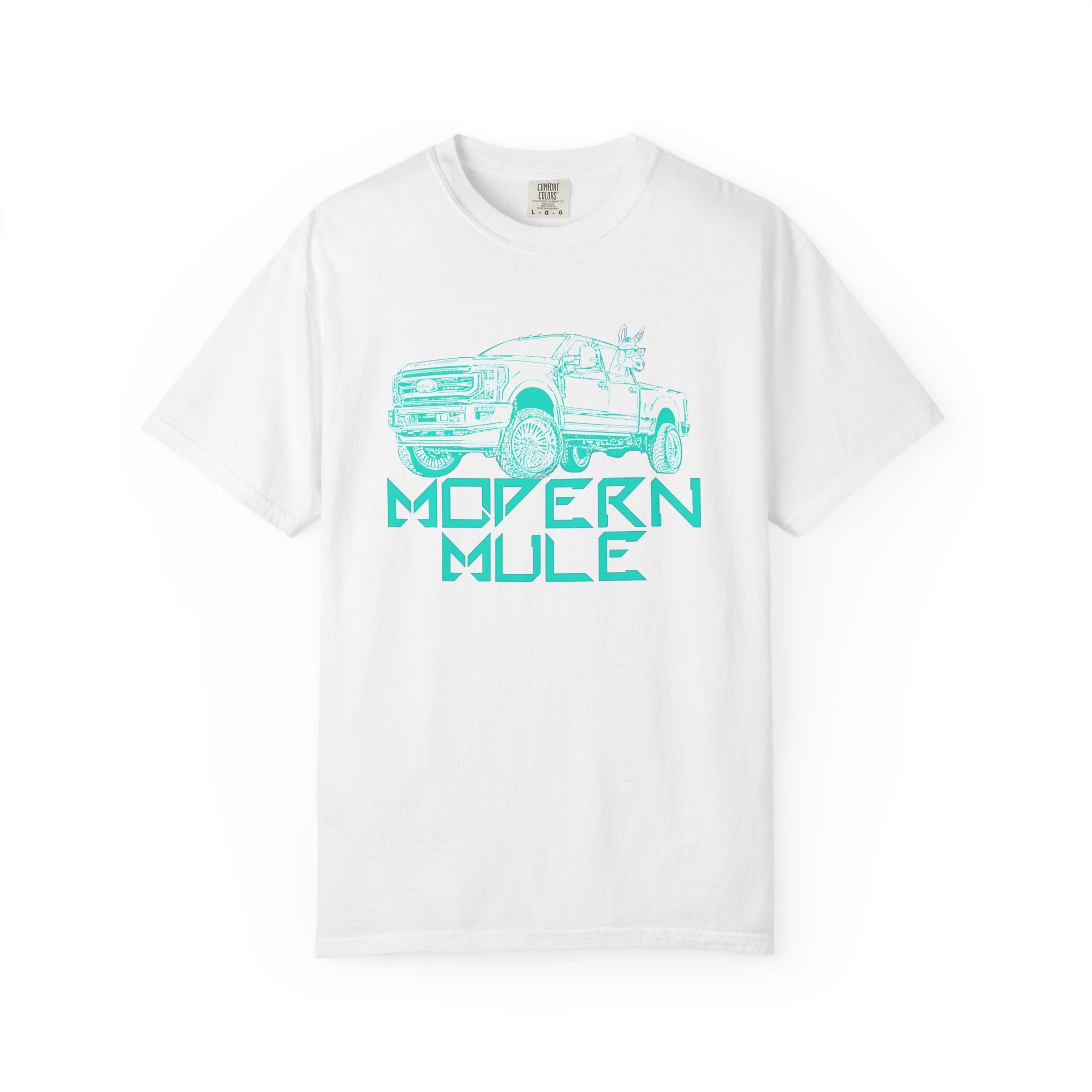 Modern Mule Truck T-Shirt — 'Modern Mule' Graphic Tee with Mini Donkey Back Art