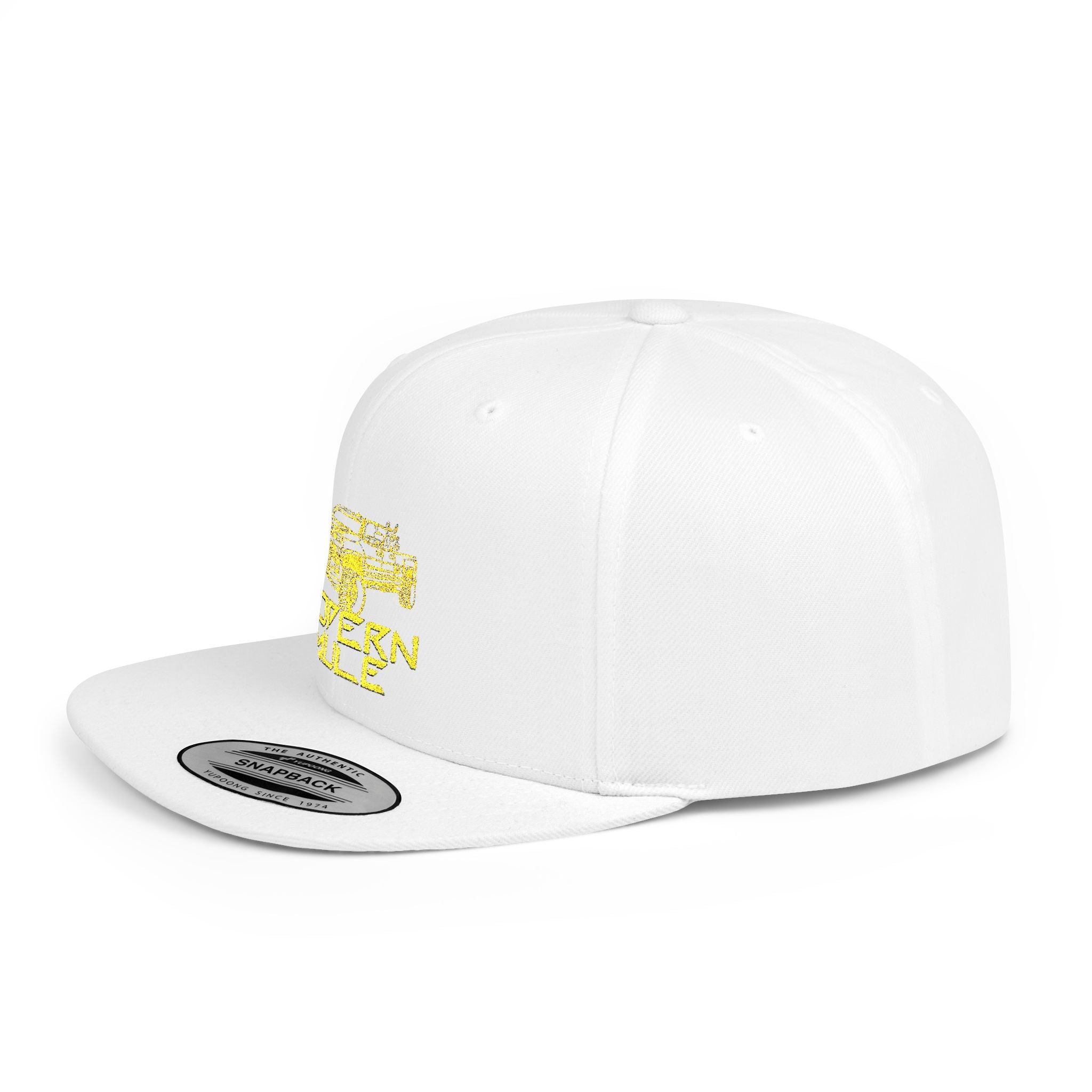 Modern Mule Diesel Truck Lime Green Logo Flat Bill Snapback