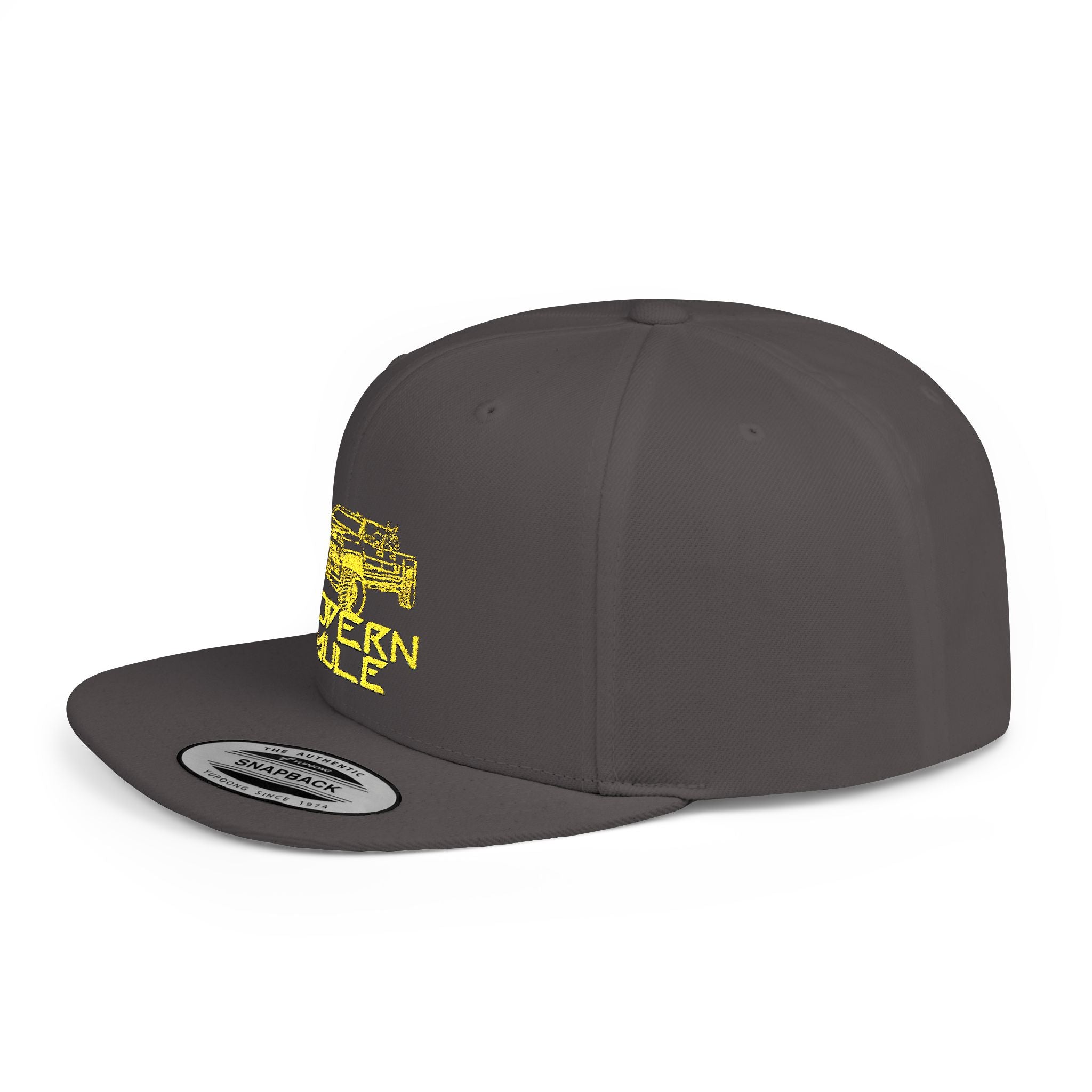 Modern Mule Diesel Truck Lime Green Logo Flat Bill Snapback