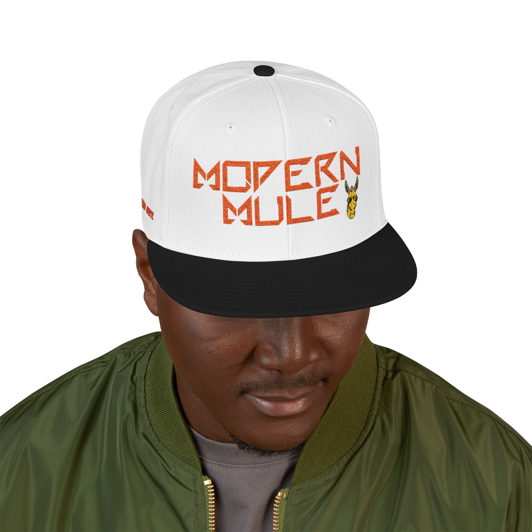 Snapback Hat — "Modern Mule Haulin' Auss" Embroidered Diesel Truck Design