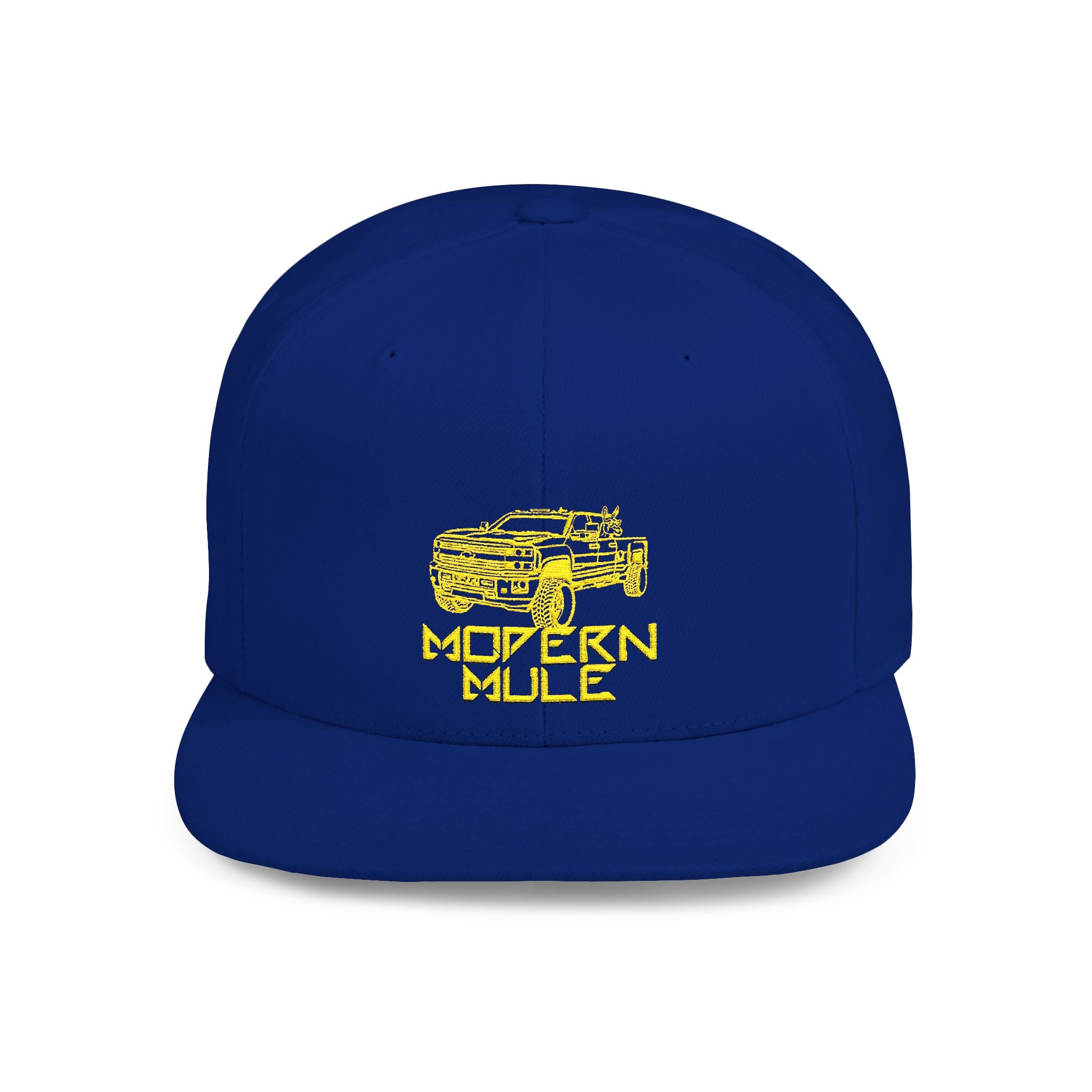 Modern Mule Diesel Truck Lime Green Logo Flat Bill Snapback