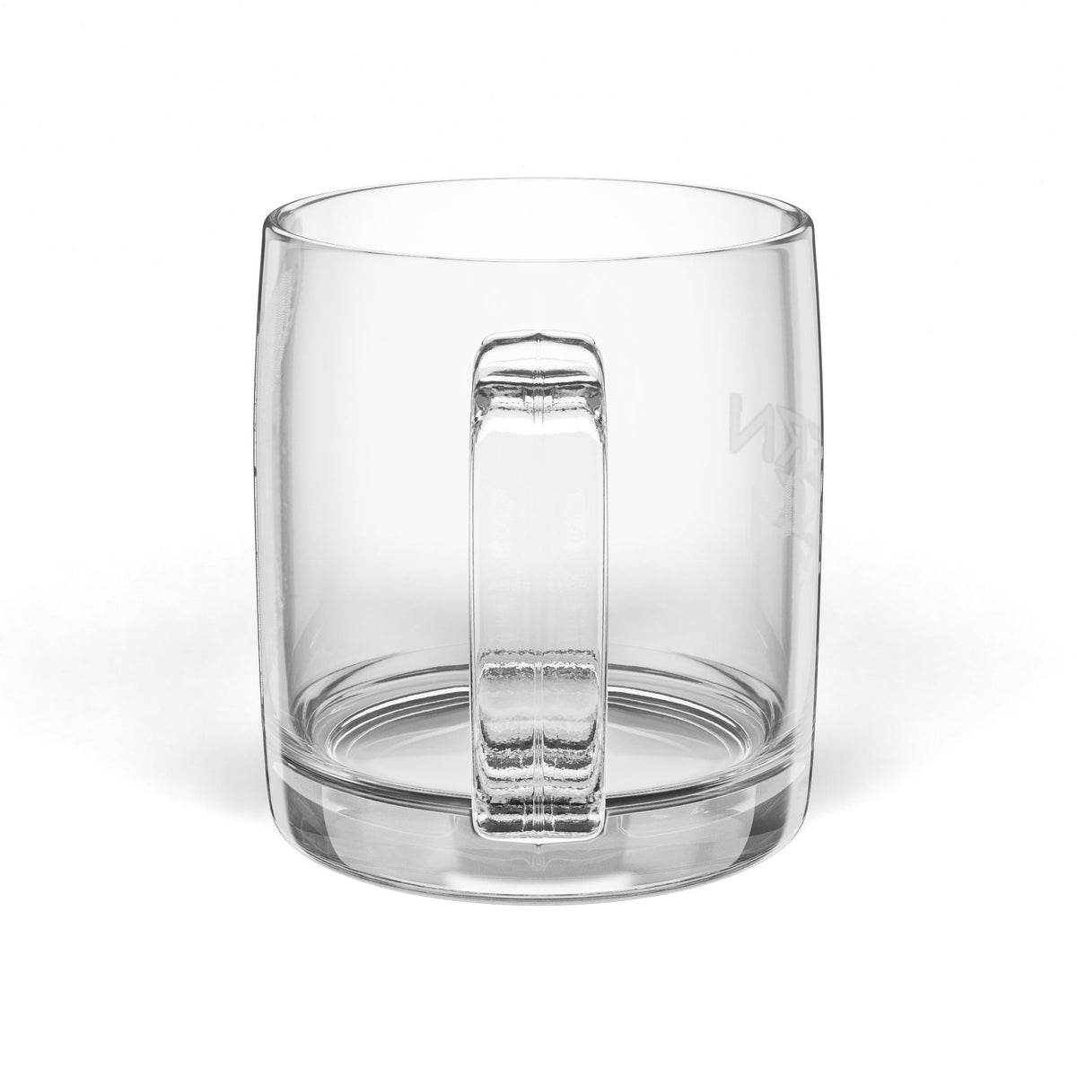 Engraved Glass Coffee Mug — Modern Mule Logo, 12.25 oz