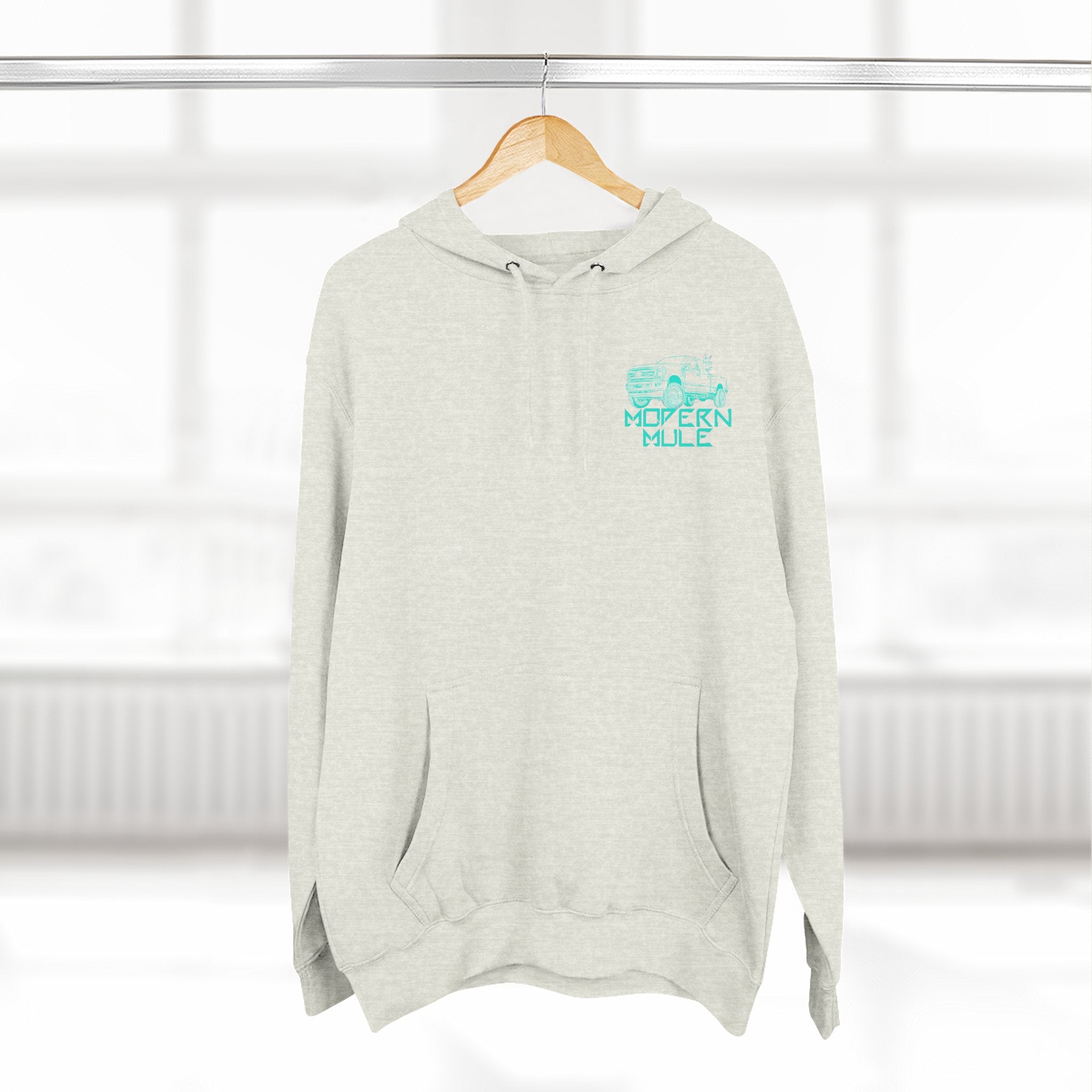 Modern Mule Logo Hoodie — Minimal Graphic Fleece Pullover