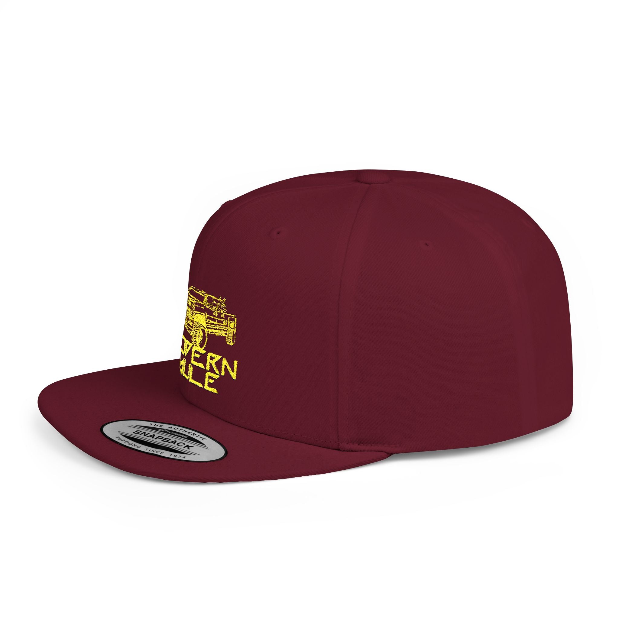 Modern Mule Diesel Truck Lime Green Logo Flat Bill Snapback