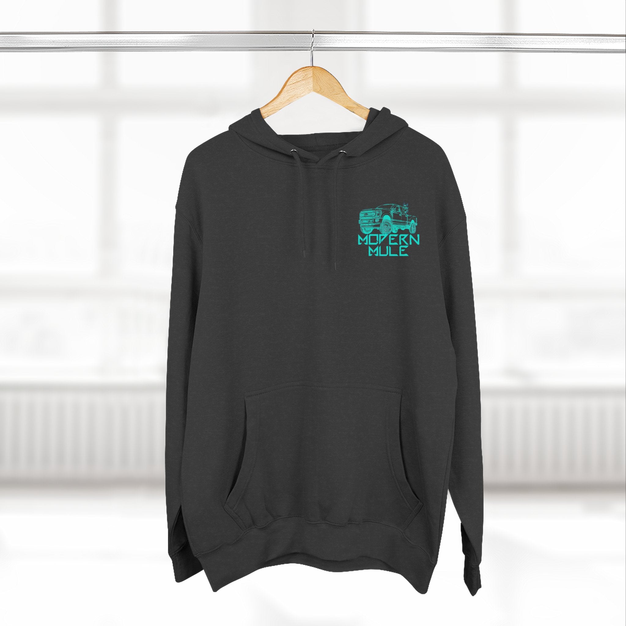 Modern Mule Logo Hoodie — Minimal Graphic Fleece Pullover