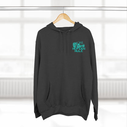 Modern Mule Logo Hoodie — Minimal Graphic Fleece Pullover