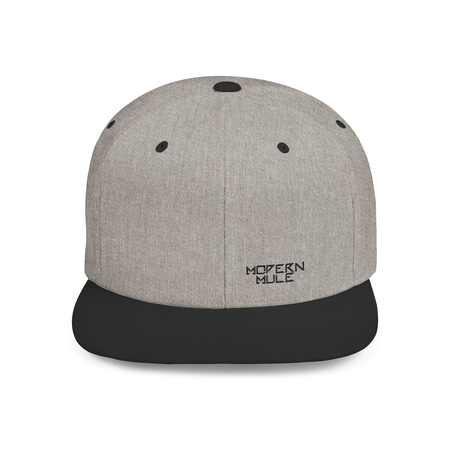 Modern Mule Flat Bill Snapback Hat — Minimal Embroidered Streetwear Cap