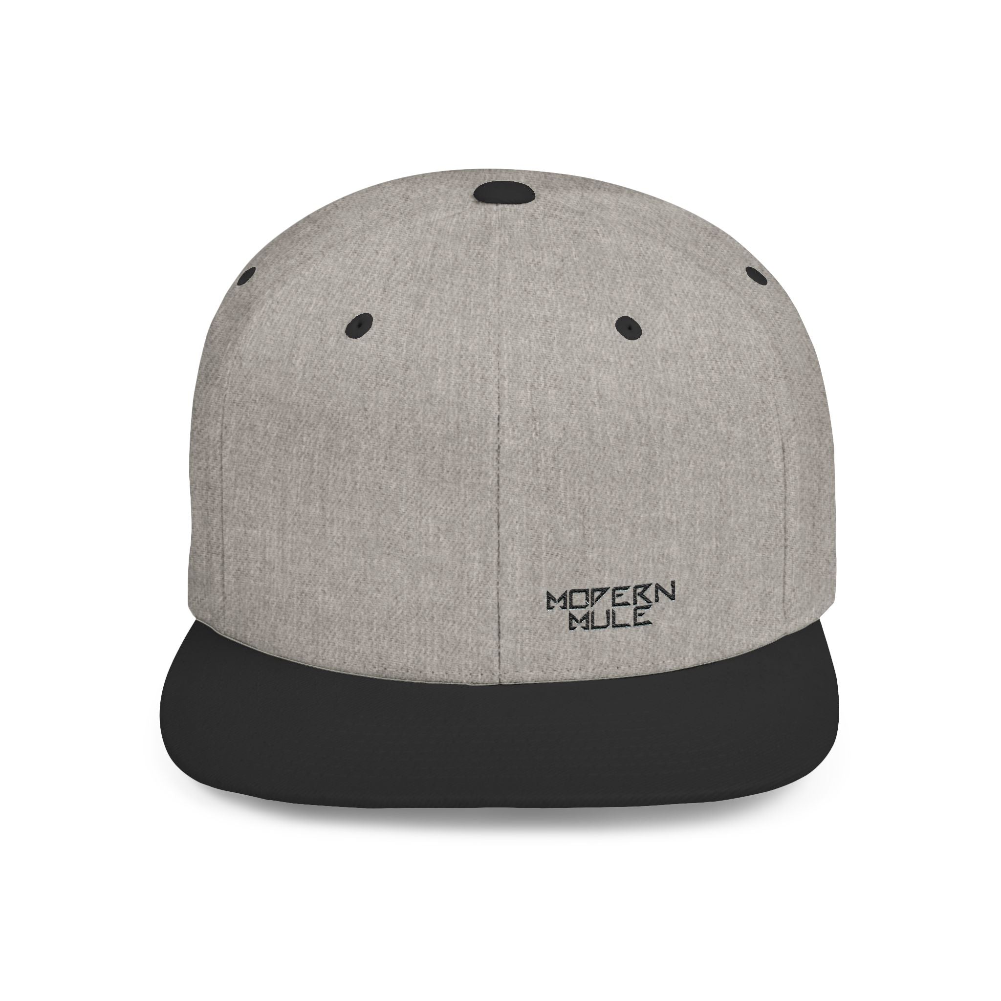 Modern Mule Flat Bill Snapback Hat — Minimal Embroidered Streetwear Cap