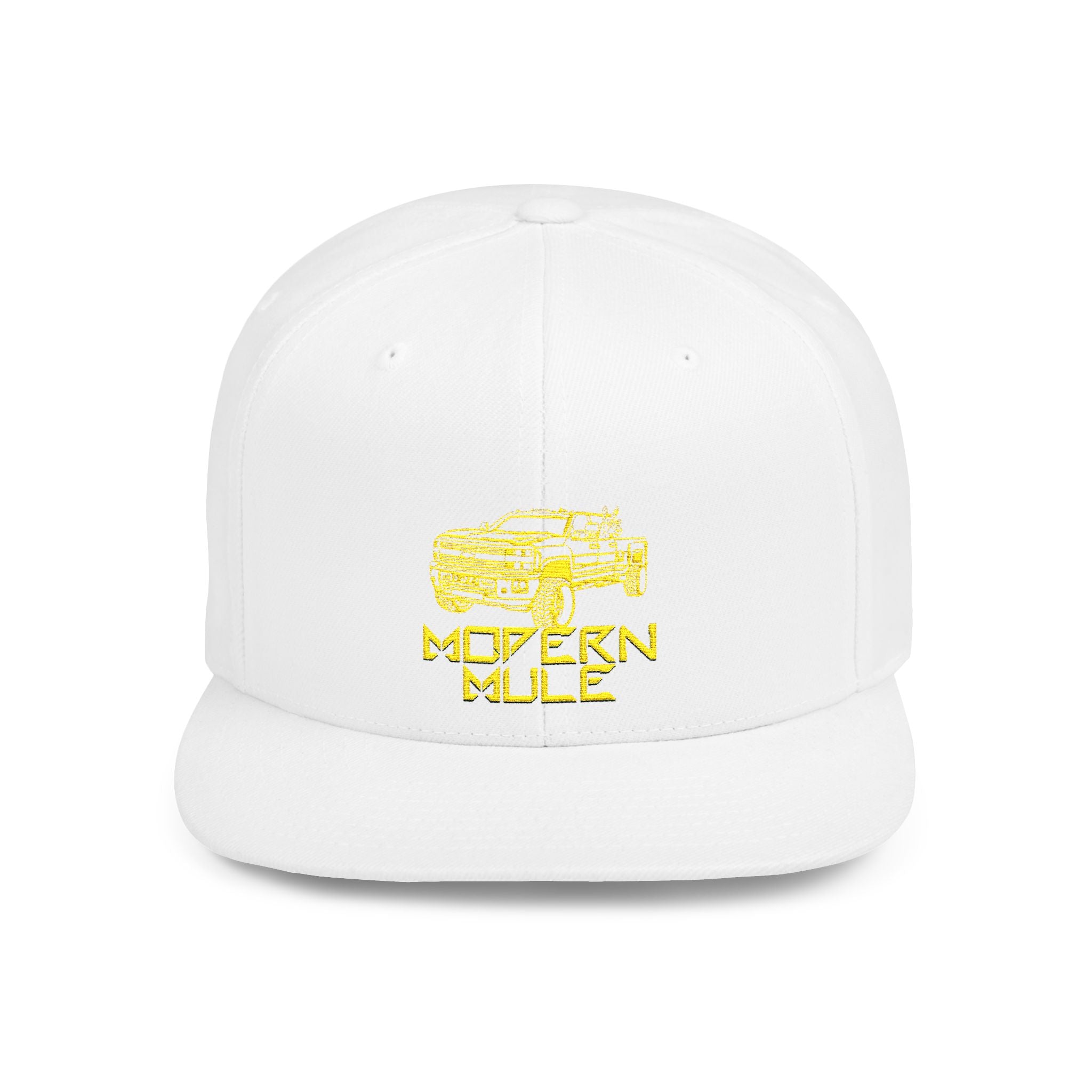 Modern Mule Diesel Truck Lime Green Logo Flat Bill Snapback