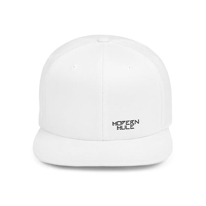 Modern Mule Flat Bill Snapback Hat — Minimal Embroidered Streetwear Cap
