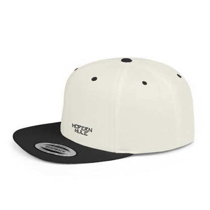 Modern Mule Flat Bill Snapback Hat — Minimal Embroidered Streetwear Cap