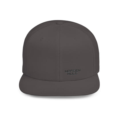 Modern Mule Flat Bill Snapback Hat — Minimal Embroidered Streetwear Cap