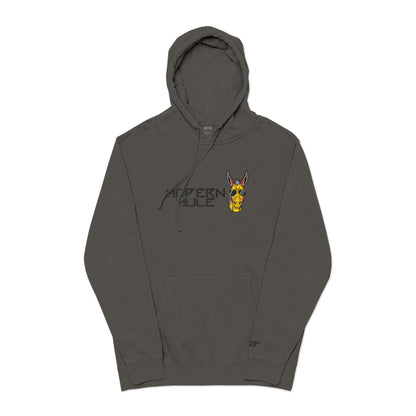 Modern Mule Funny Hoodie — Pigment-Dyed Casual Pullover