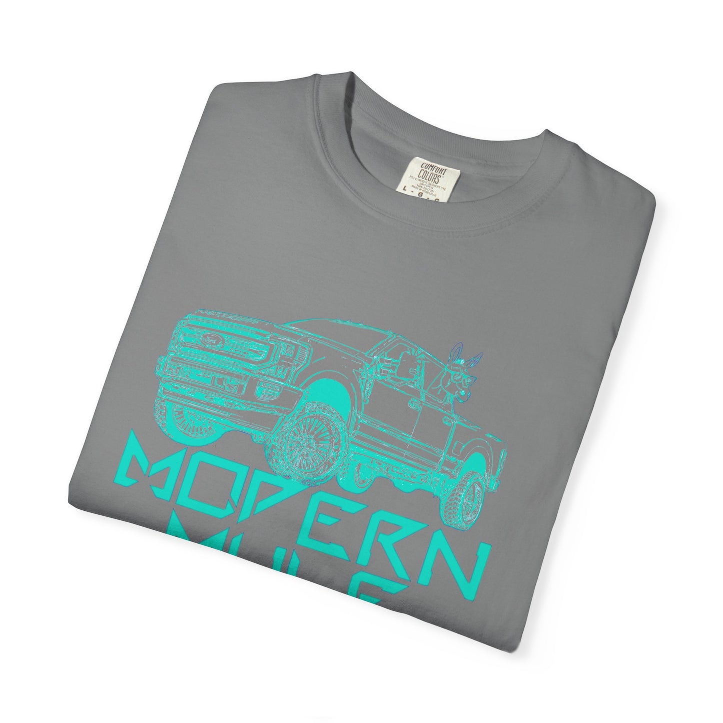 Modern Mule Truck T-Shirt — 'Modern Mule' Graphic Tee with Mini Donkey Back Art