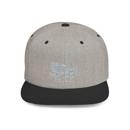 Teal Emblem Ford Diesel Truck Flat Bill Snapback — "Modern Mule"