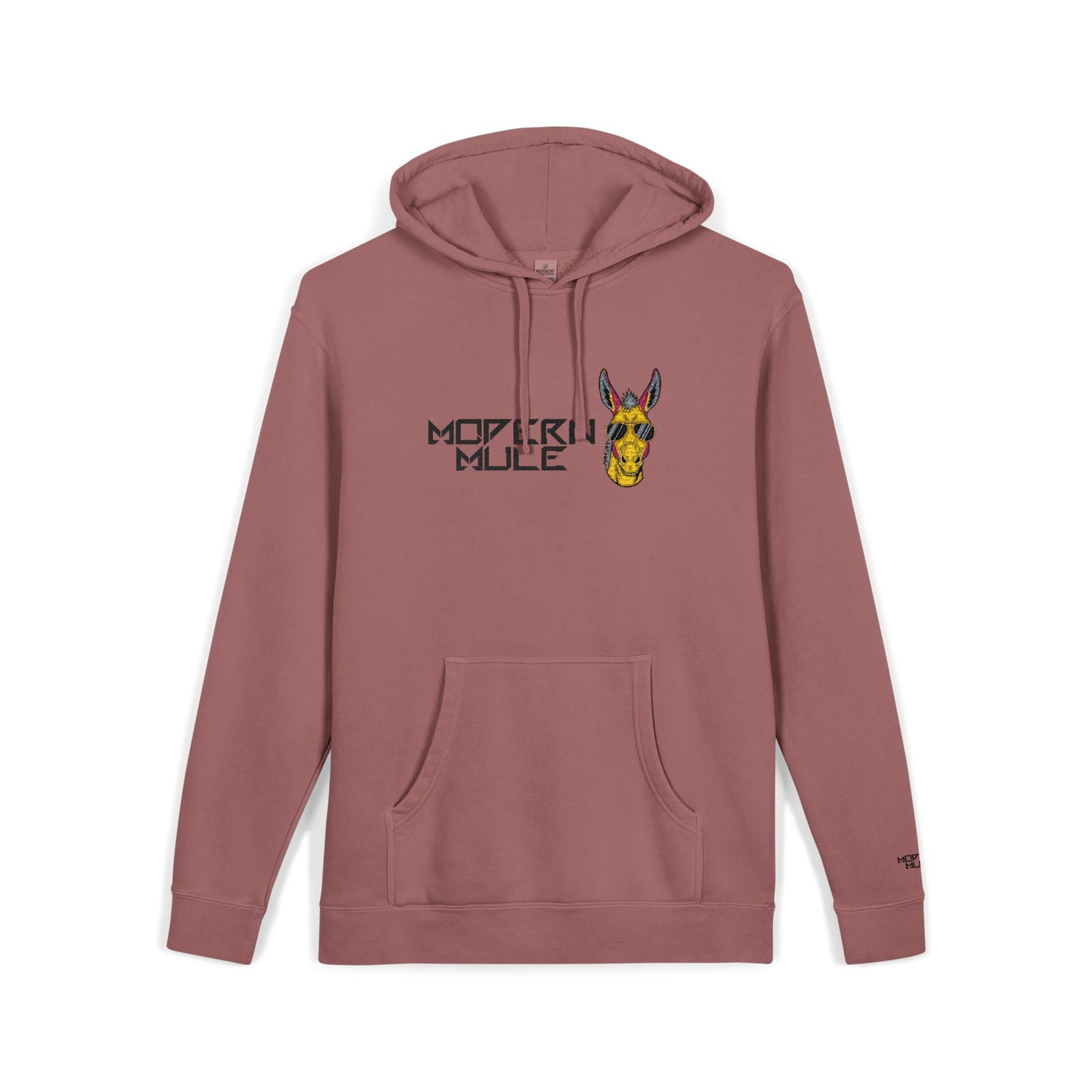 Modern Mule Funny Hoodie — Pigment-Dyed Casual Pullover