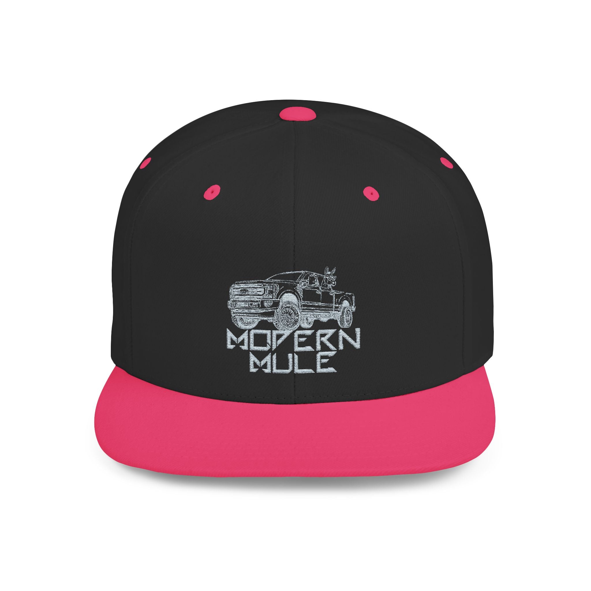 Teal Emblem Ford Diesel Truck Flat Bill Snapback — "Modern Mule"