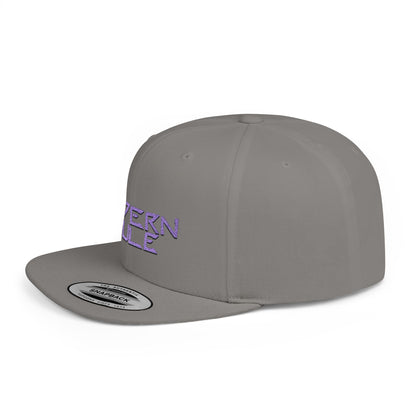 Royal Blue Logo Flat Bill Snapback — mdern mule Hat