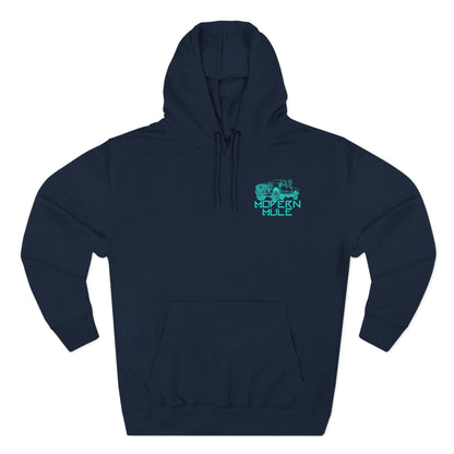 Modern Mule Logo Hoodie — Minimal Graphic Fleece Pullover