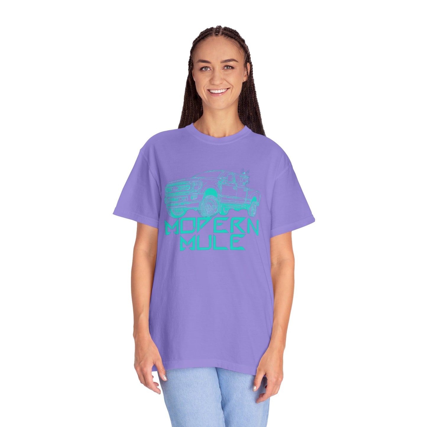 Modern Mule Truck T-Shirt — 'Modern Mule' Graphic Tee with Mini Donkey Back Art