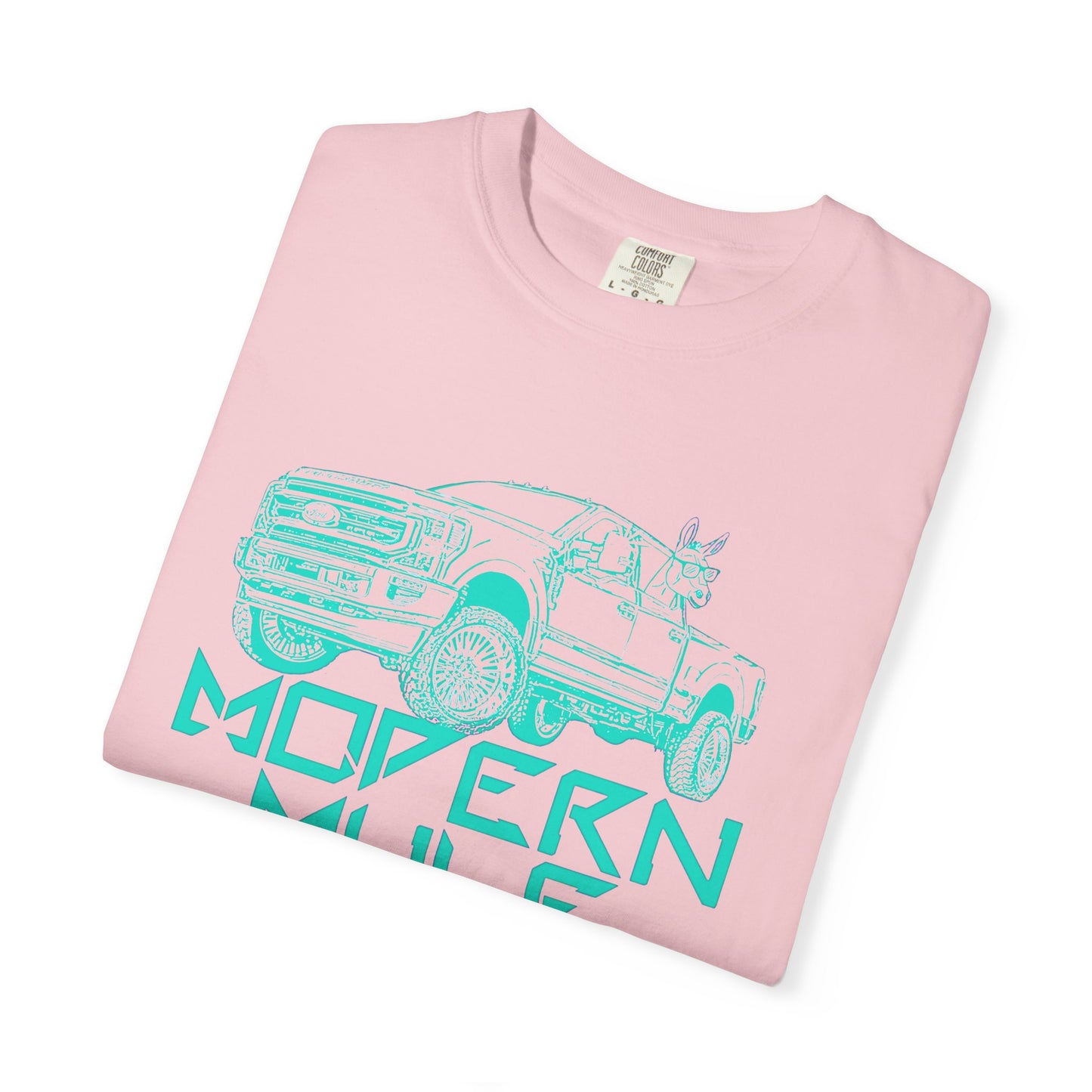 Modern Mule Truck T-Shirt — 'Modern Mule' Graphic Tee with Mini Donkey Back Art