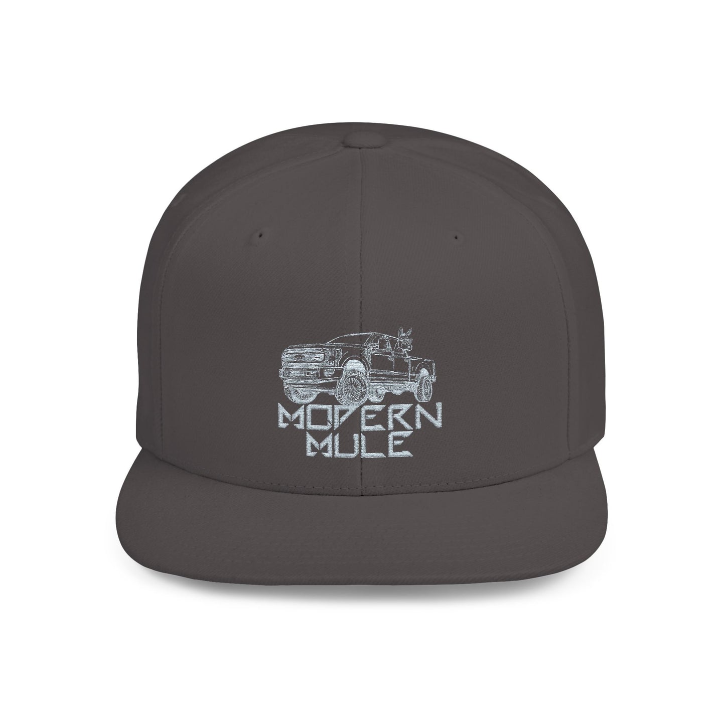 Teal Emblem Ford Diesel Truck Flat Bill Snapback — "Modern Mule"