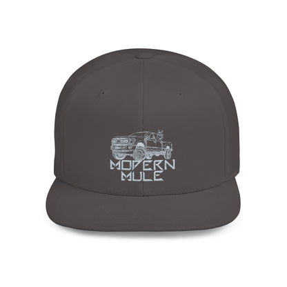 Teal Emblem Ford Diesel Truck Flat Bill Snapback — "Modern Mule"