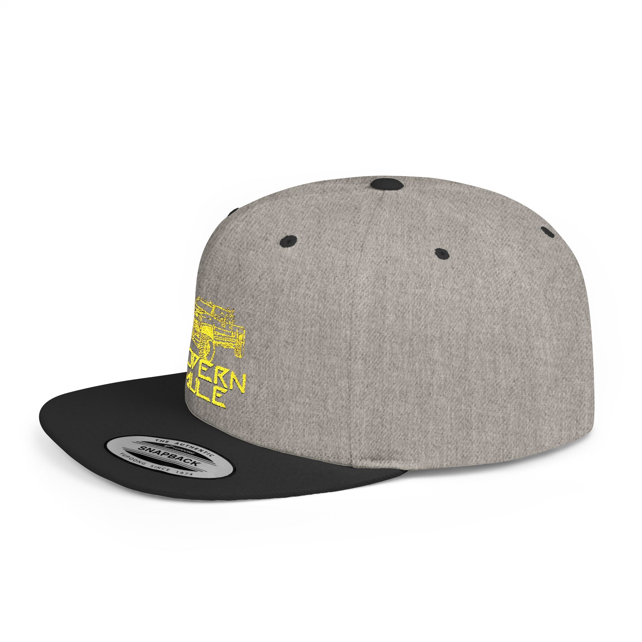 Modern Mule Diesel Truck Lime Green Logo Flat Bill Snapback