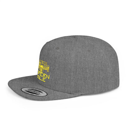 Modern Mule Diesel Truck Lime Green Logo Flat Bill Snapback