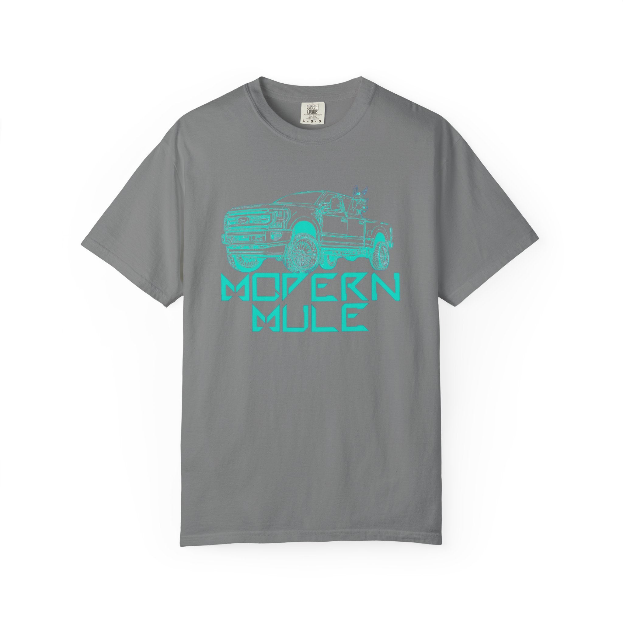 Modern Mule Truck T-Shirt — 'Modern Mule' Graphic Tee with Mini Donkey Back Art