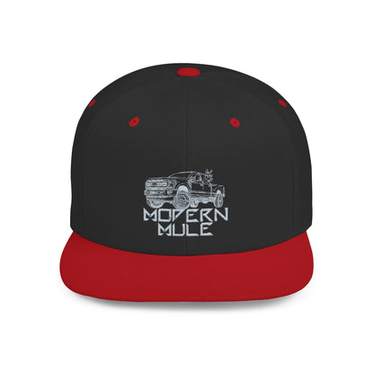 Teal Emblem Ford Diesel Truck Flat Bill Snapback — "Modern Mule"