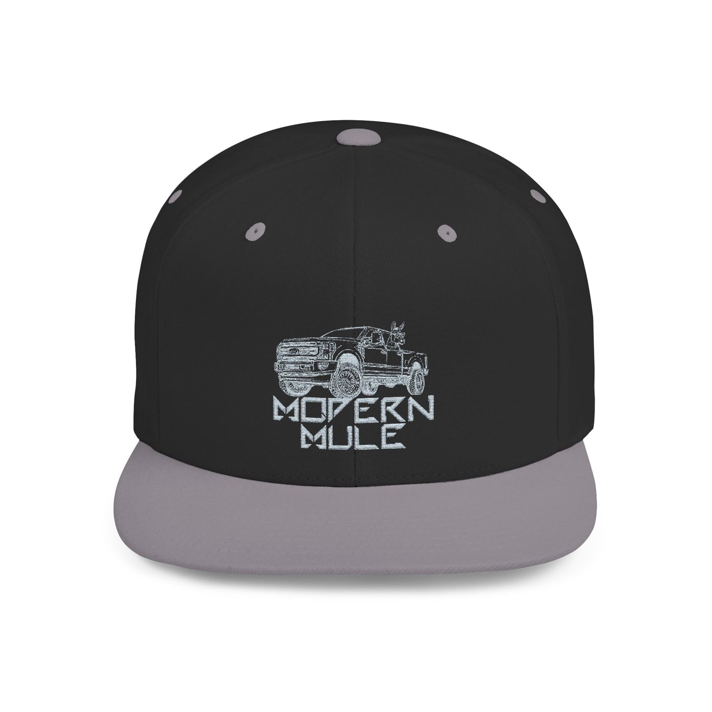 Teal Emblem Ford Diesel Truck Flat Bill Snapback — "Modern Mule"