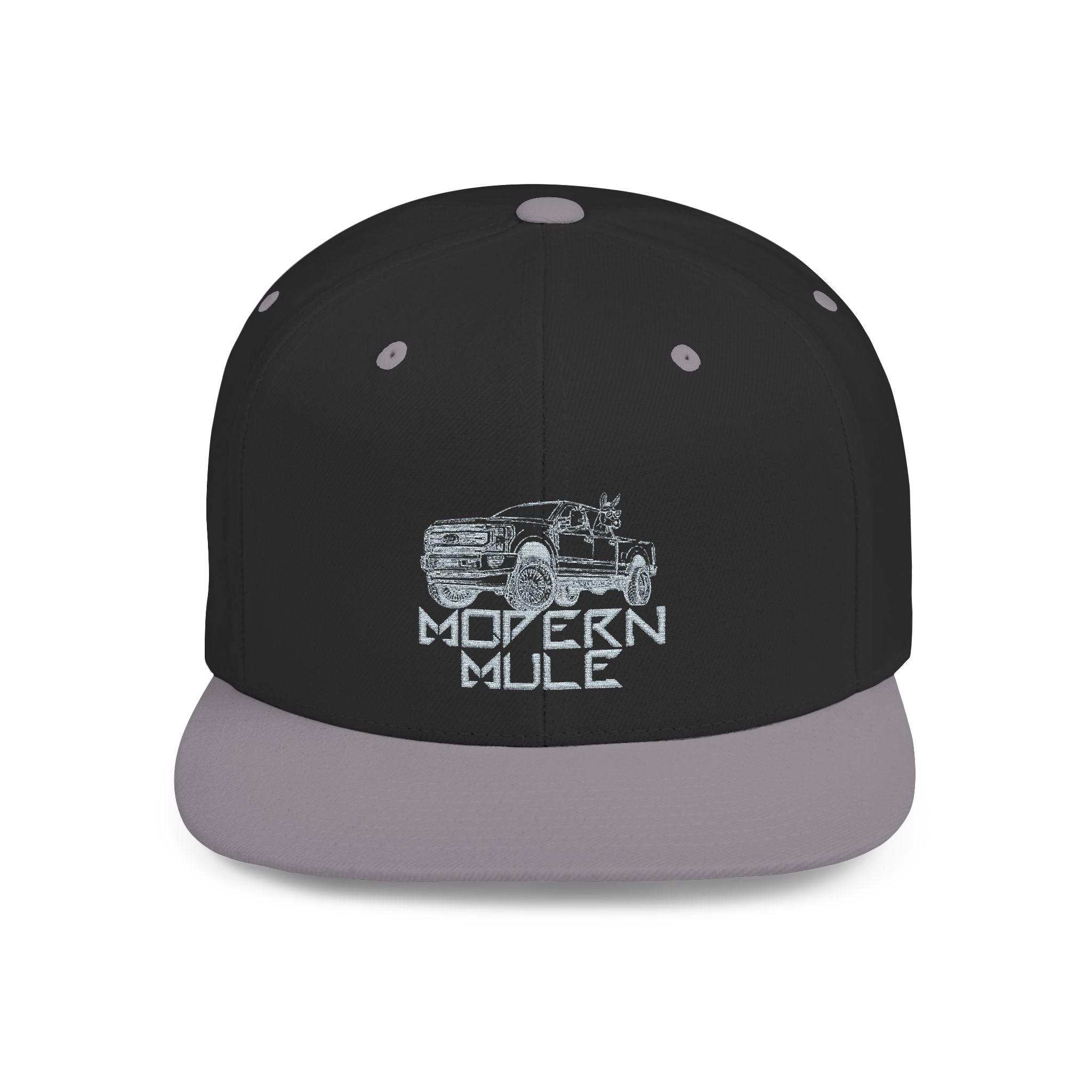 Teal Emblem Ford Diesel Truck Flat Bill Snapback — "Modern Mule"