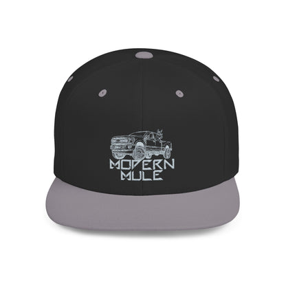 Teal Emblem Ford Diesel Truck Flat Bill Snapback — "Modern Mule"