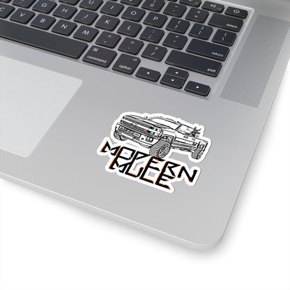 Modern Gully Truck Kiss-Cut Sticker — Off-Road Pickup Art Decal