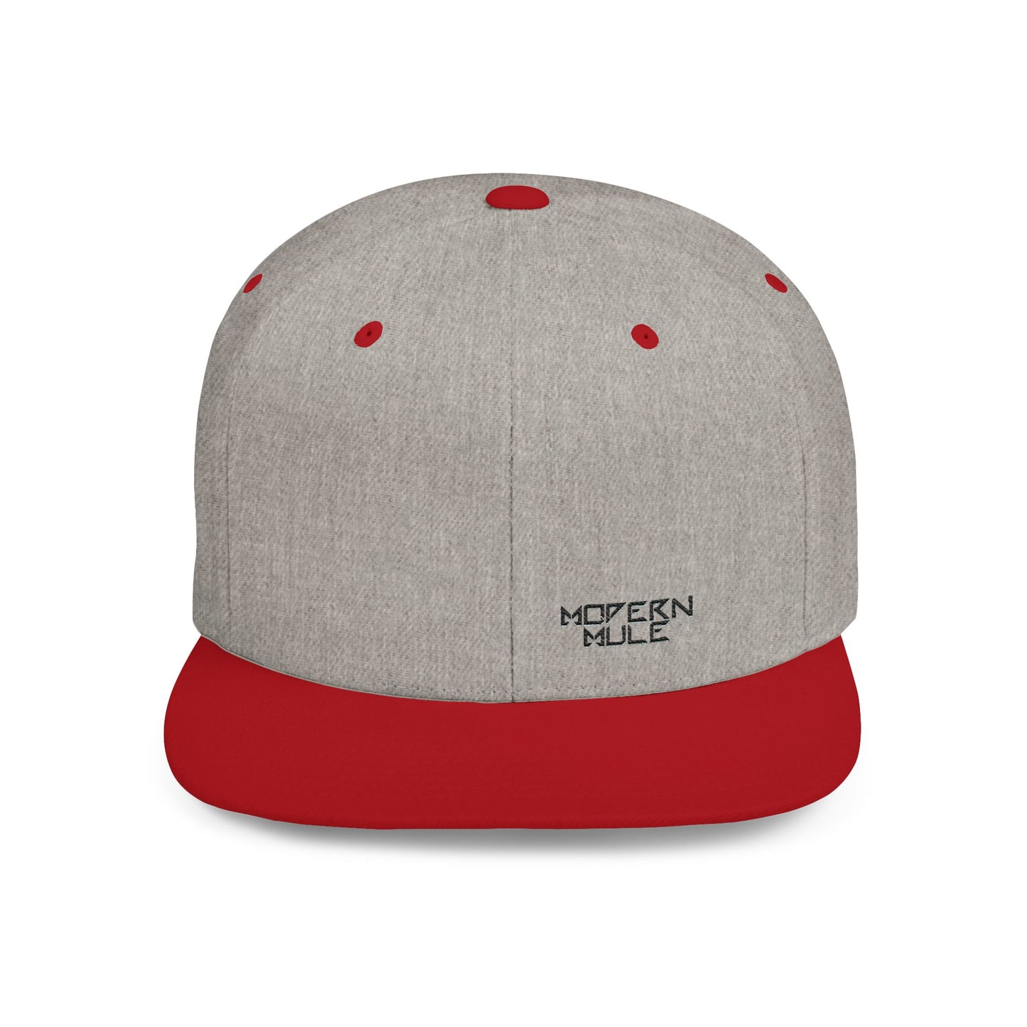 Modern Mule Flat Bill Snapback Hat — Minimal Embroidered Streetwear Cap