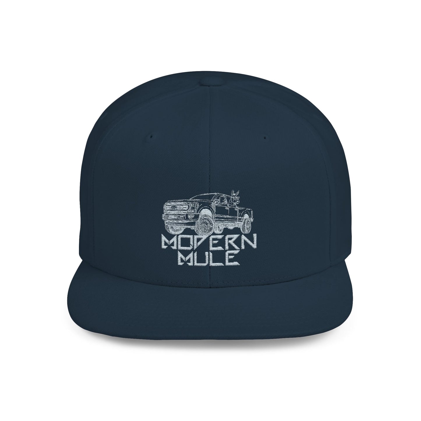 Teal Emblem Ford Diesel Truck Flat Bill Snapback — "Modern Mule"