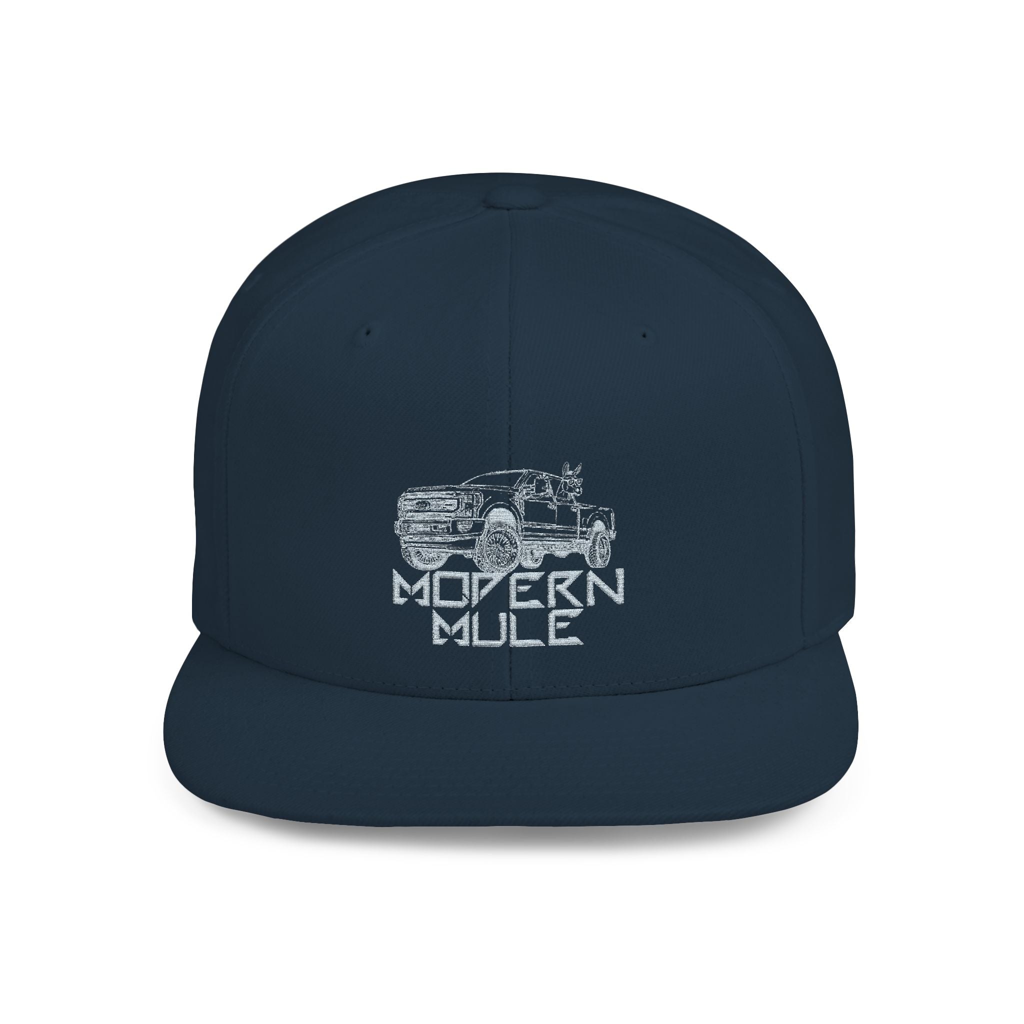 Teal Emblem Ford Diesel Truck Flat Bill Snapback — "Modern Mule"