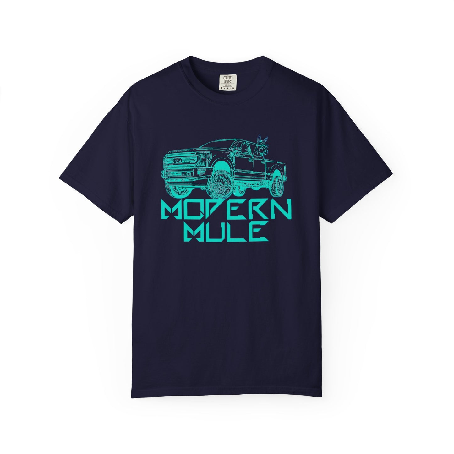 Modern Mule Truck T-Shirt — 'Modern Mule' Graphic Tee with Mini Donkey Back Art