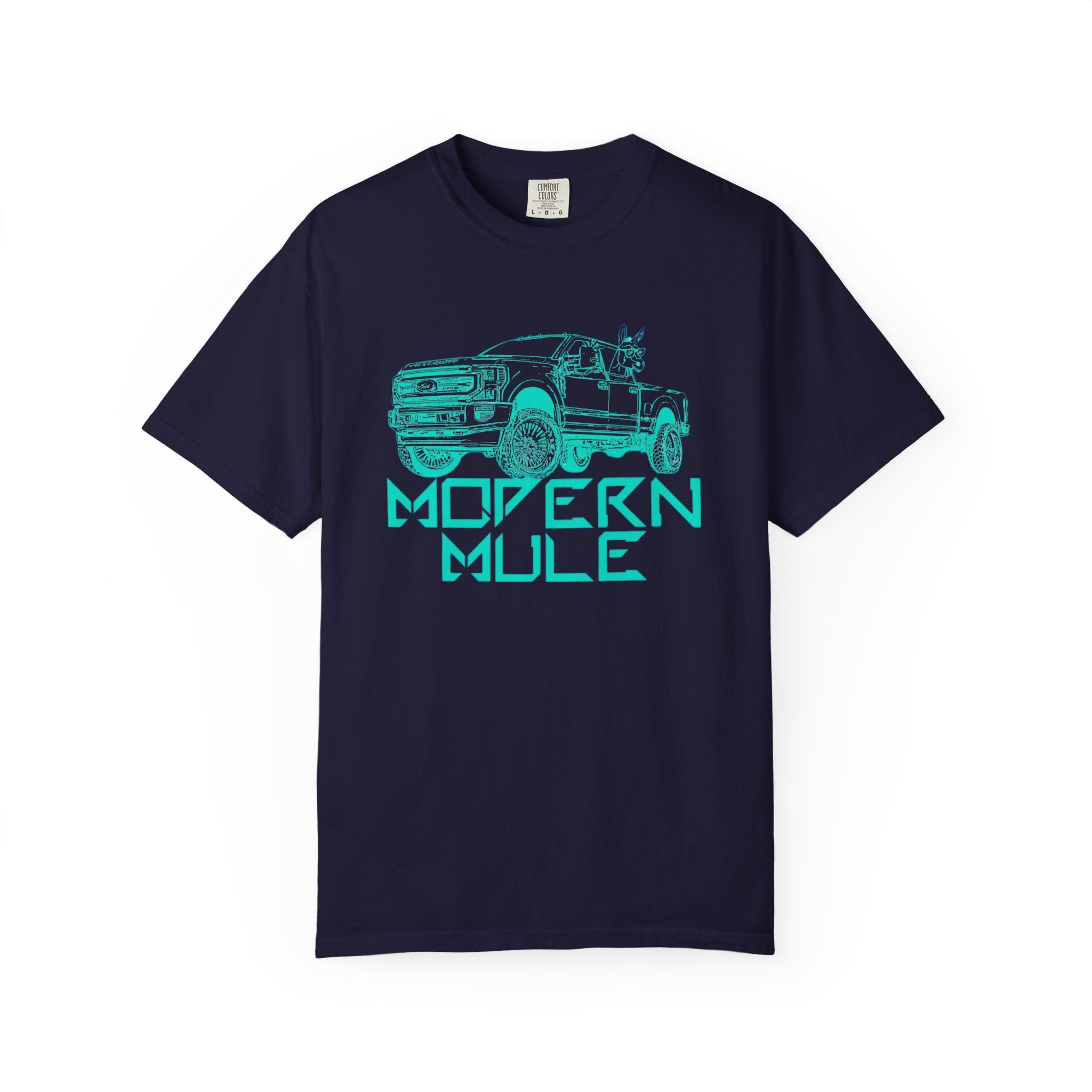 Modern Mule Truck T-Shirt — 'Modern Mule' Graphic Tee with Mini Donkey Back Art