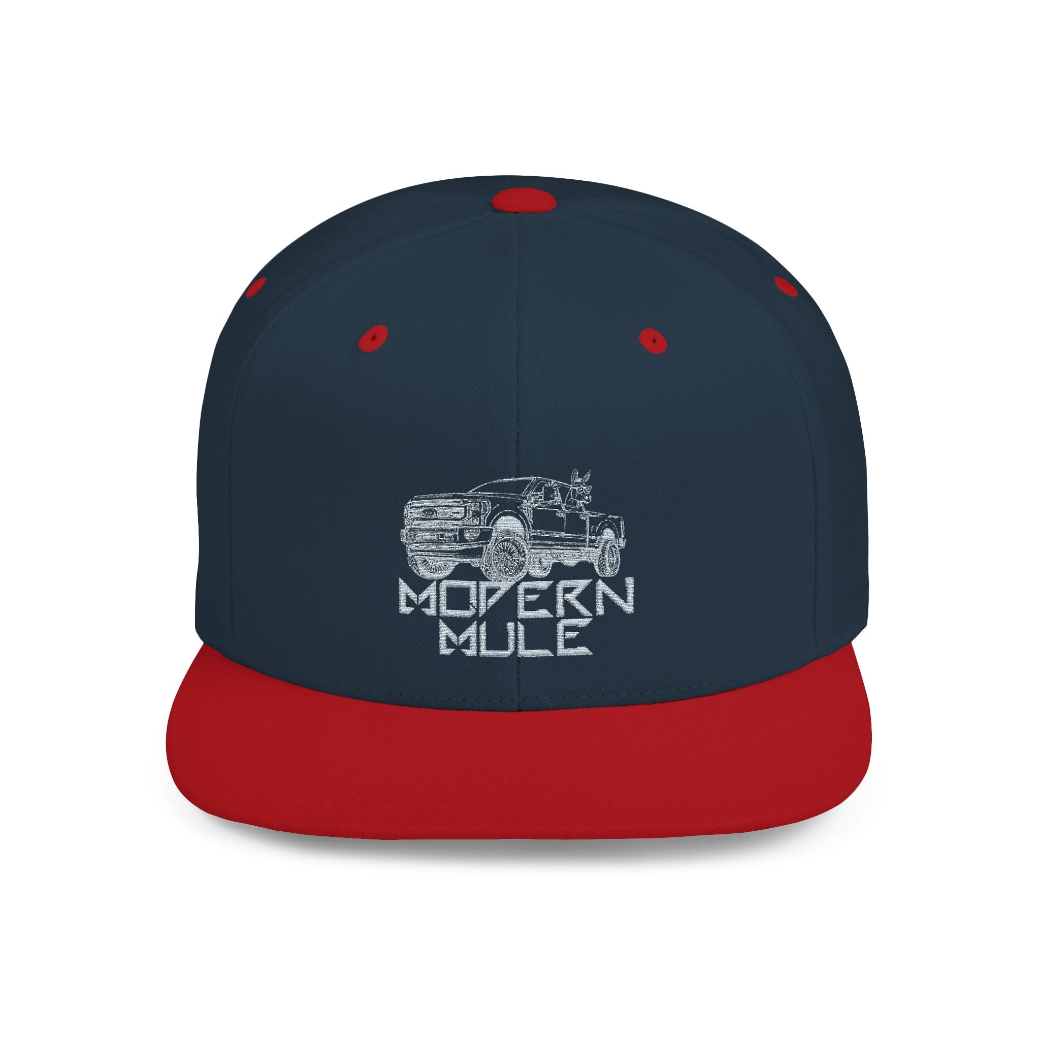 Teal Emblem Ford Diesel Truck Flat Bill Snapback — "Modern Mule"