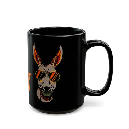 Funny Donkey Coffee Mug — "Don’t Mess With My" Graphic Black Mug (11oz & 15oz)