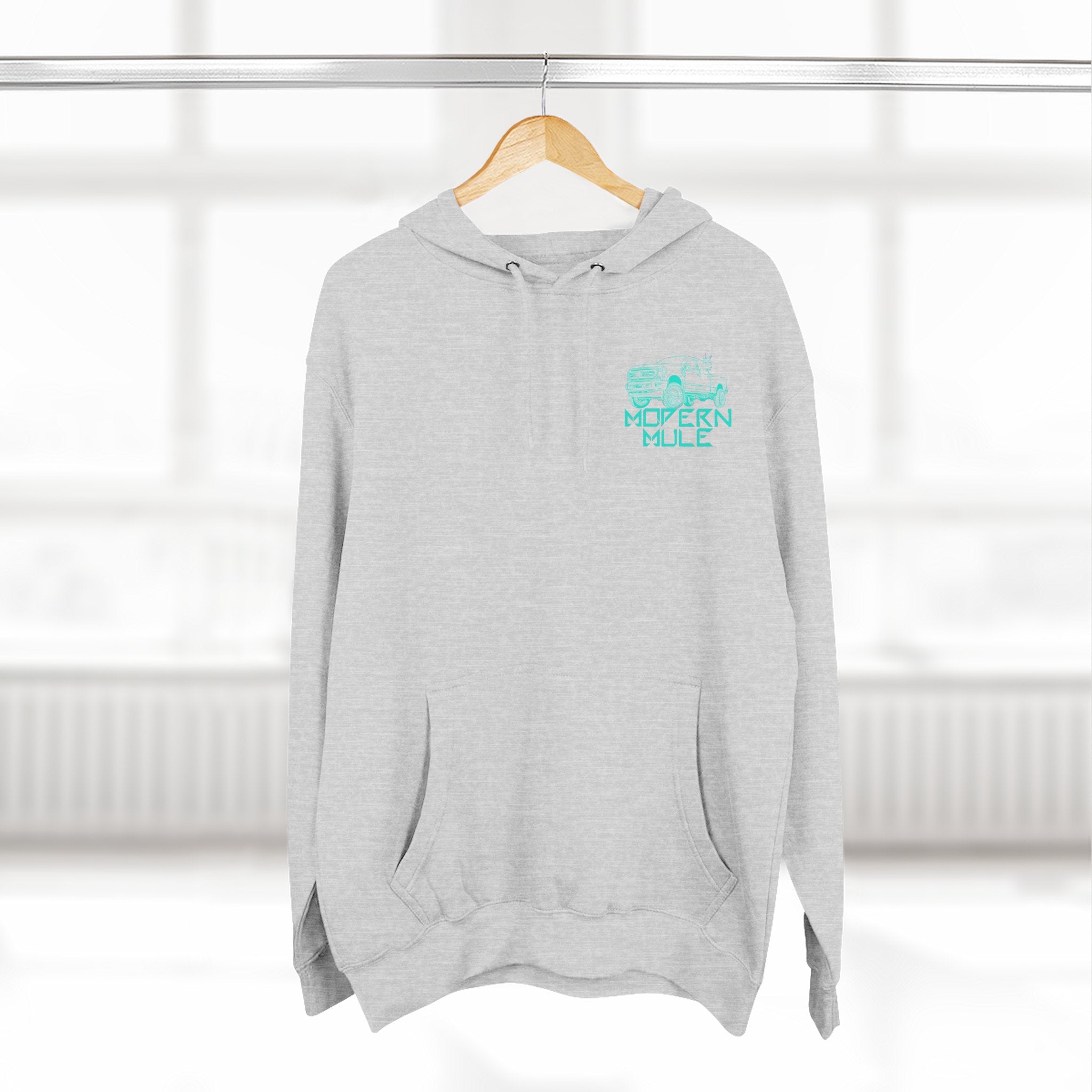 Modern Mule Logo Hoodie — Minimal Graphic Fleece Pullover