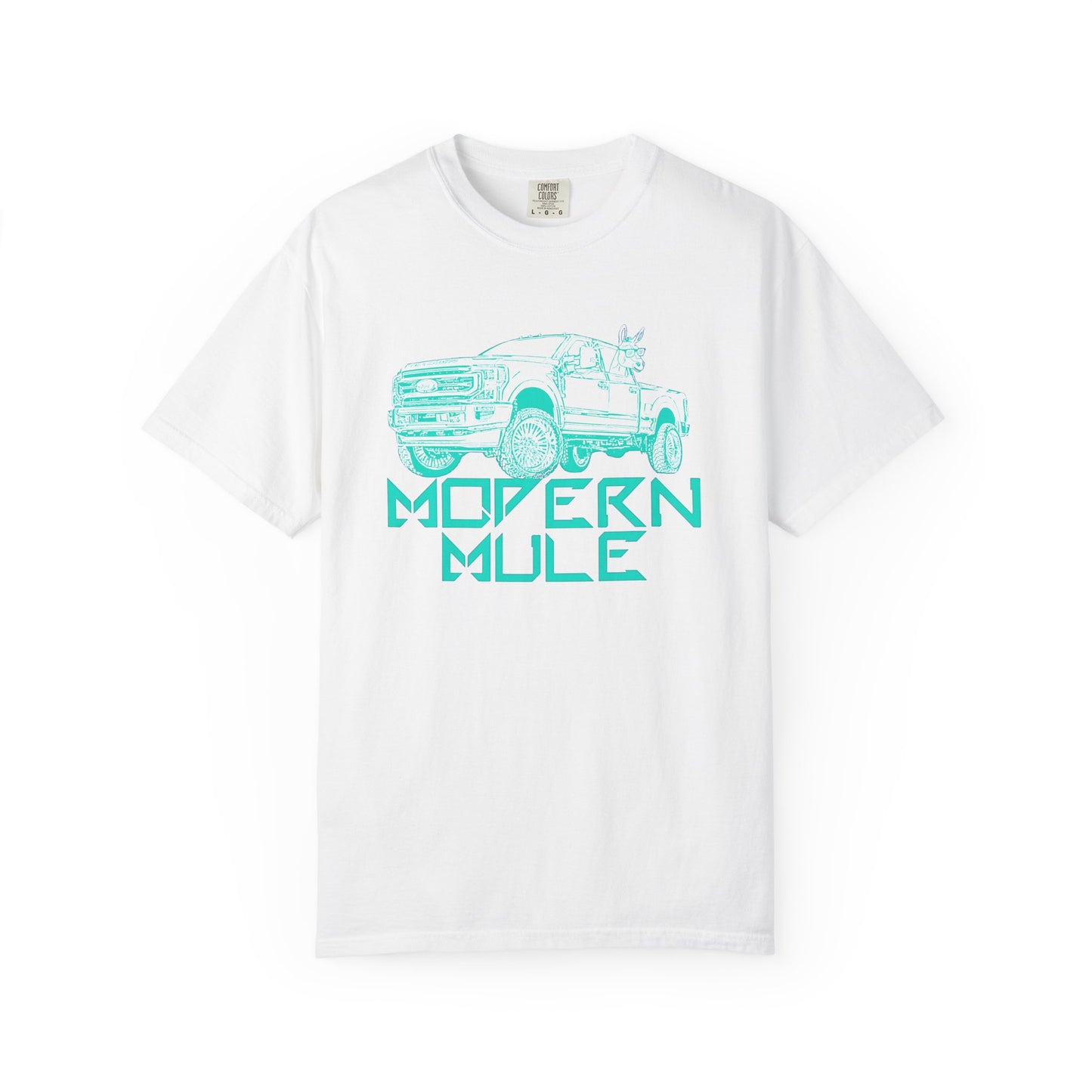 Modern Mule Truck T-Shirt — 'Modern Mule' Graphic Tee with Mini Donkey Back Art